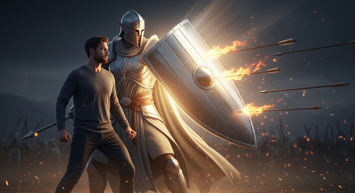 Ilustração de um novo caminho, com uma luz guiando a jornada e flores desabrochando