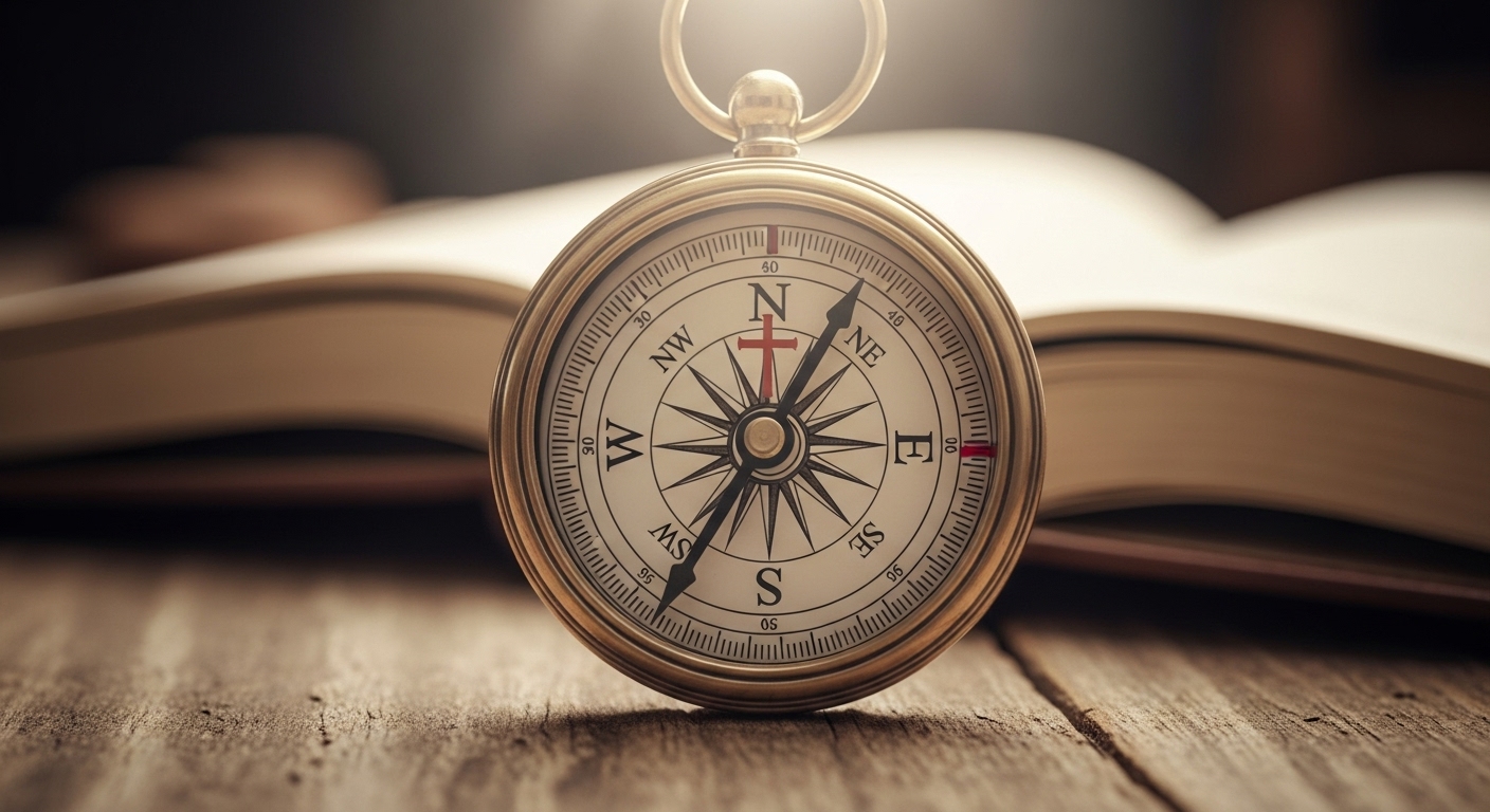 Ilustração de uma fortaleza inabalável sobre uma rocha em meio a uma tempestade