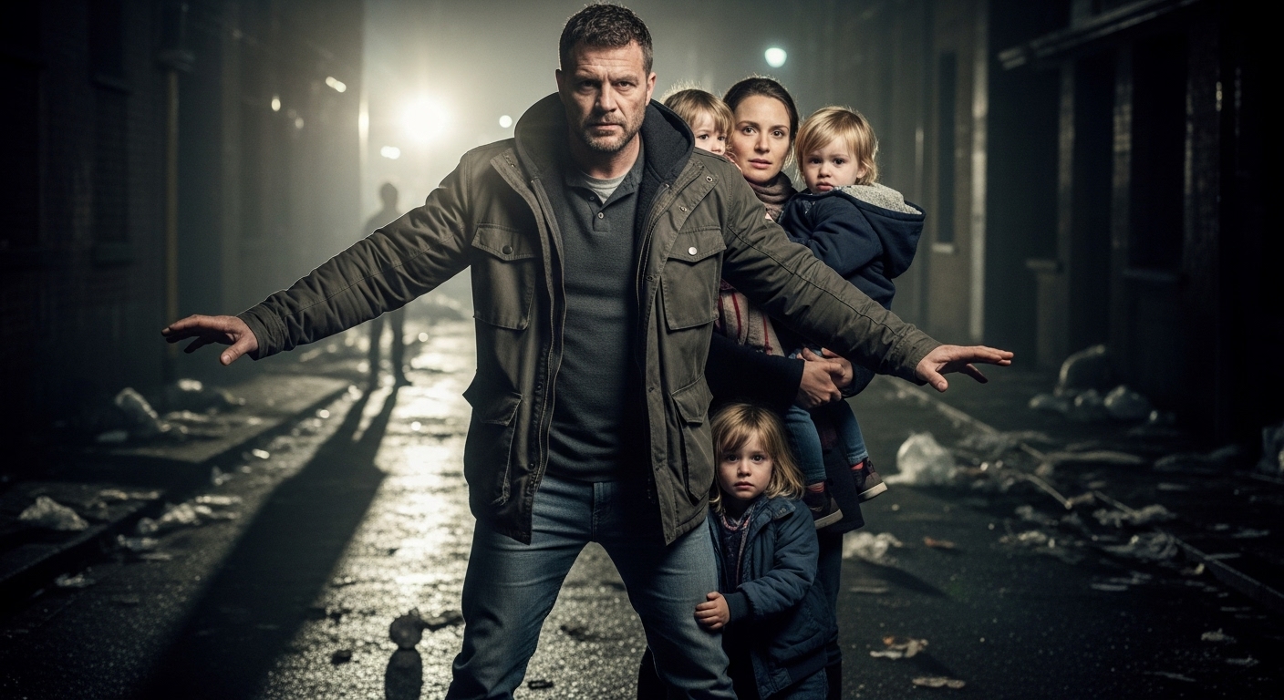 Ilustração de um guerreiro espiritual com armadura, enfrentando sombras, simbolizando a guerra espiritual