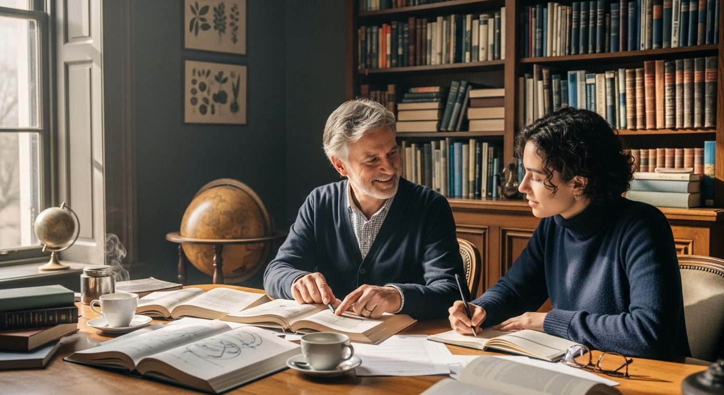 Ilustração de uma família unida e feliz, com uma casa sólida ao fundo