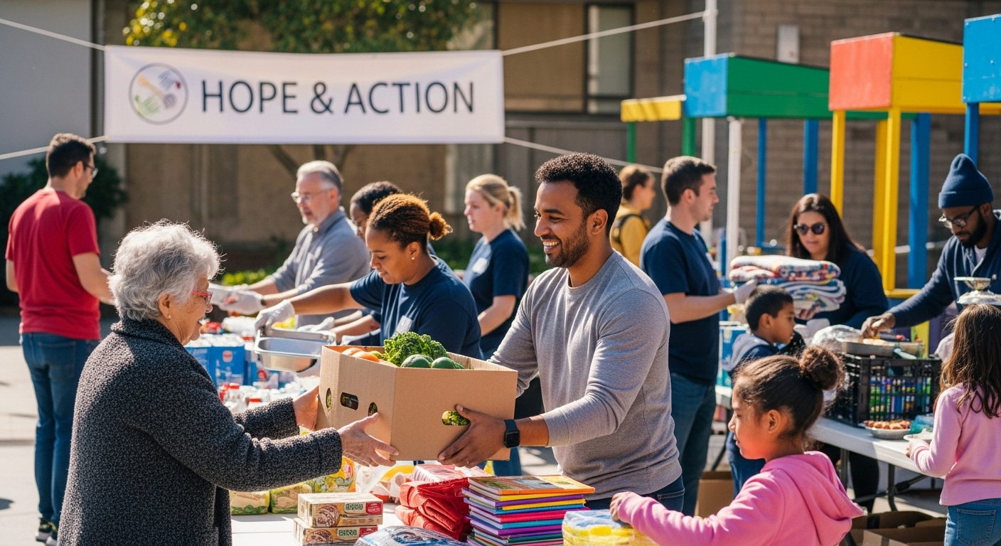 Ilustração de um novo mundo paradisíaco, com cidade santa, rios e árvores da vida