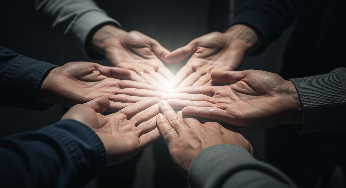 Ilustração de uma luz brilhante e gloriosa no centro, com raios se espalhando, simbolizando a glória de Deus